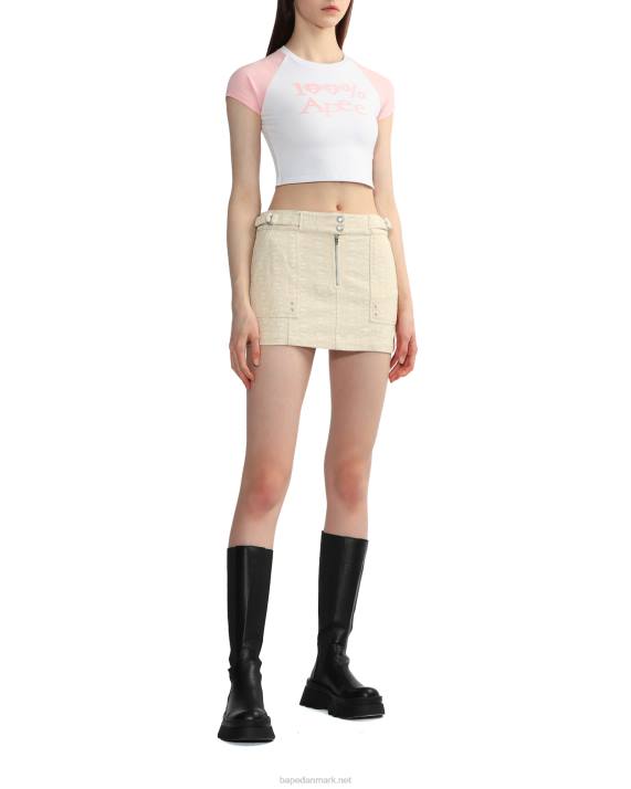 A Bathing Ape Kvinder grafisk raglan t-shirt HH6J836 hvid