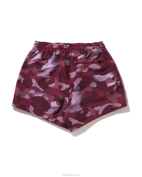 A Bathing Ape Kvinder grid camo-shorts HH6J898 murstensrød