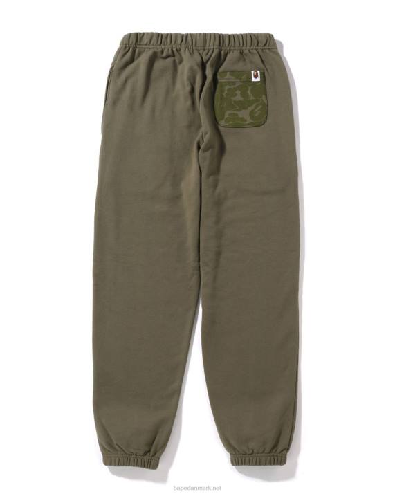A Bathing Ape Kvinder head one point oversize sweat pants HH6J974 militærgrøn