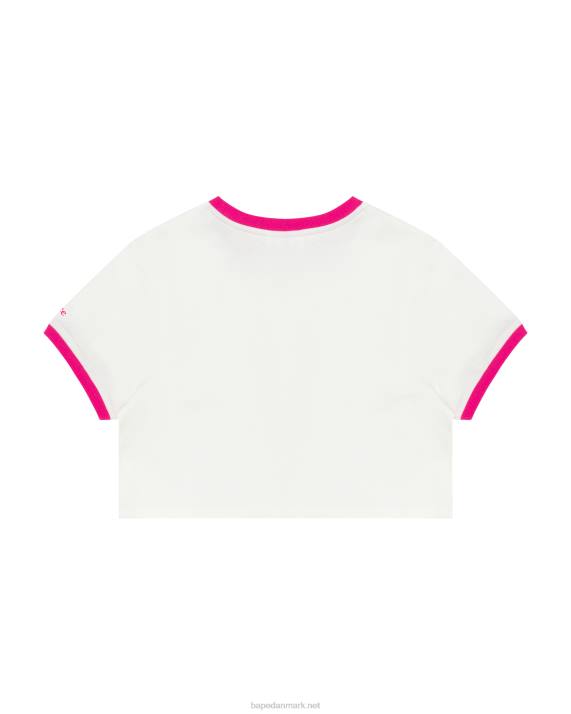 A Bathing Ape Kvinder hjerte beskåret t-shirt HH6J963 væg hvid