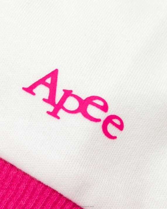 A Bathing Ape Kvinder hjerte beskåret t-shirt HH6J963 væg hvid