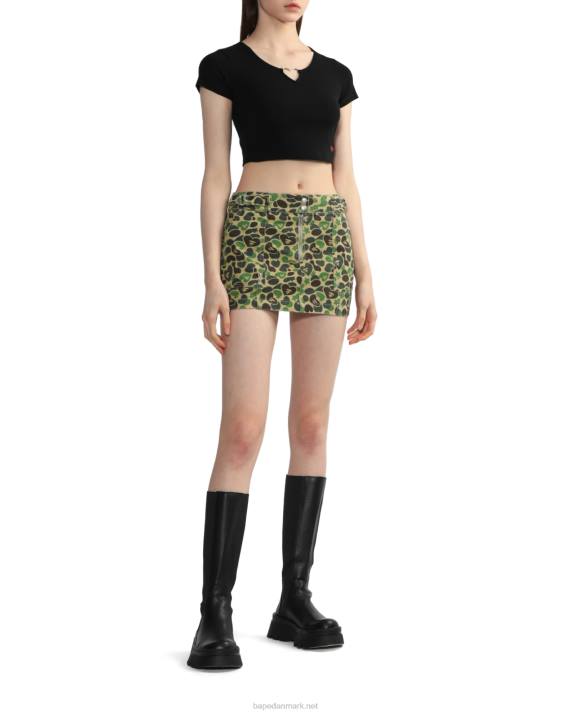 A Bathing Ape Kvinder hjerteformet metalringtop HH6J839 sort