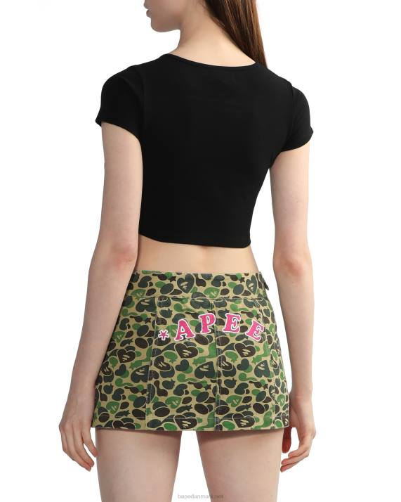 A Bathing Ape Kvinder hjerteformet metalringtop HH6J839 sort