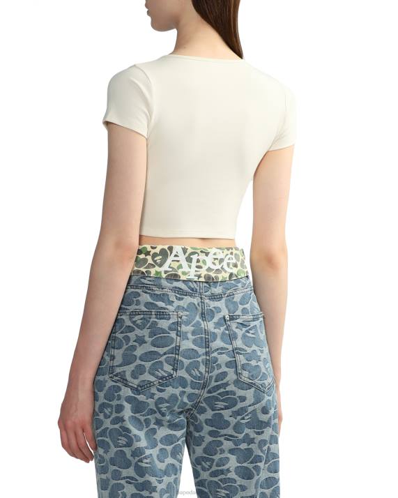 A Bathing Ape Kvinder hjerteformet metalringtop HH6J840 creme farve