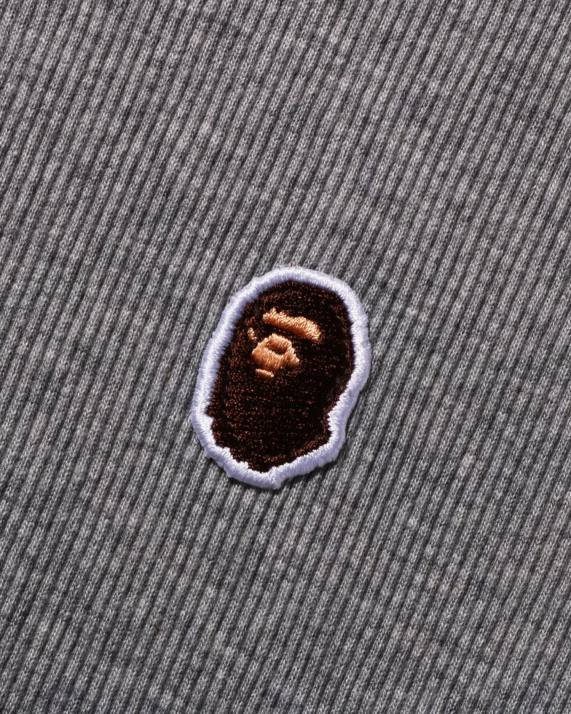 A Bathing Ape Kvinder hoved et punkt rib t-shirt HH6J908 grå