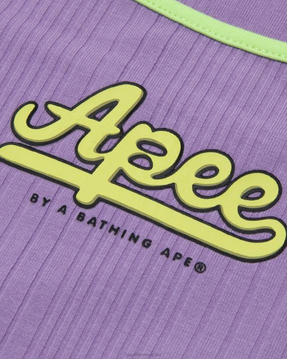 A Bathing Ape Kvinder kjole med logotryk HH6J962 lilla