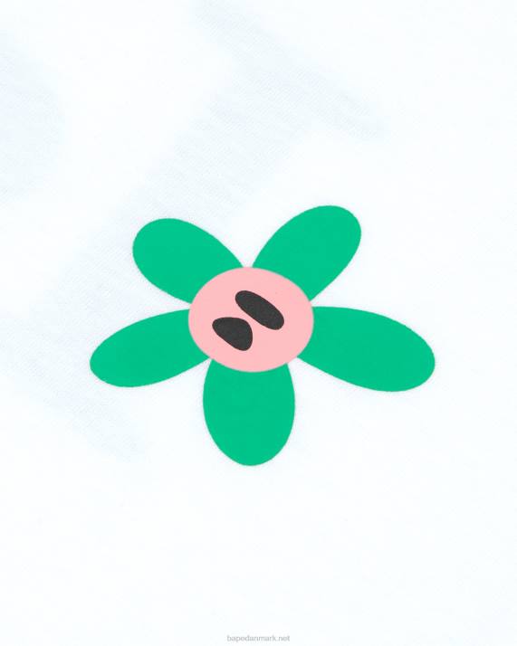 A Bathing Ape Kvinder klassisk t-shirt HH6J958 bleget hvid