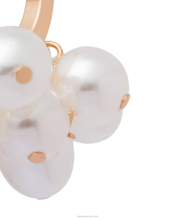 A Bathing Ape Kvinder krystal perle øreringe HH6J1122 guld