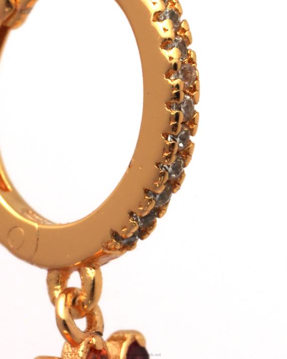 A Bathing Ape Kvinder krystaludsmykkede guldfarvede øreringe HH6J1111 guld