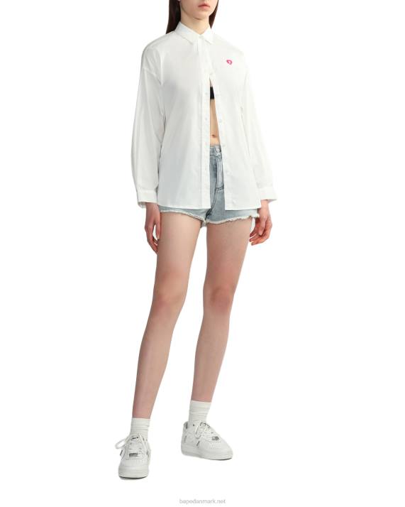 A Bathing Ape Kvinder kæreste skjorte HH6J834 hvid