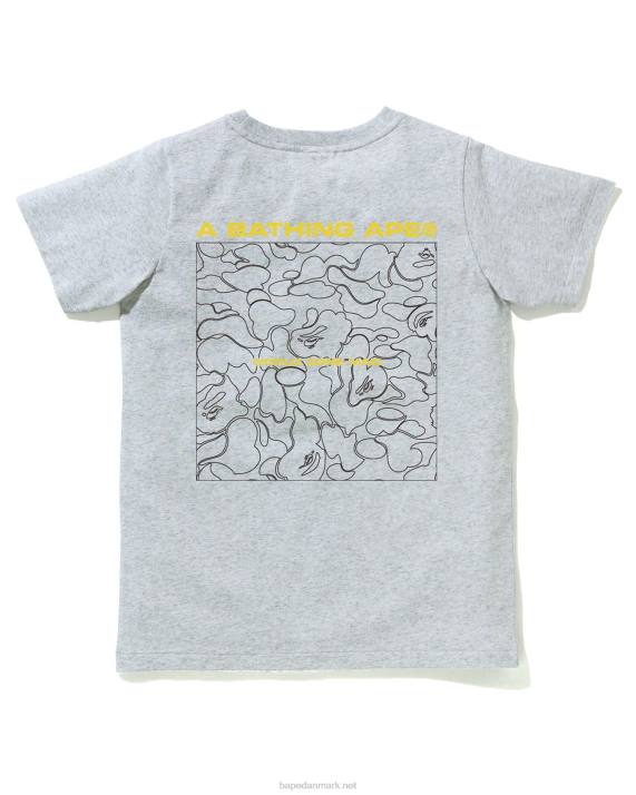 A Bathing Ape Kvinder line camo t-shirt HH6J924 grå