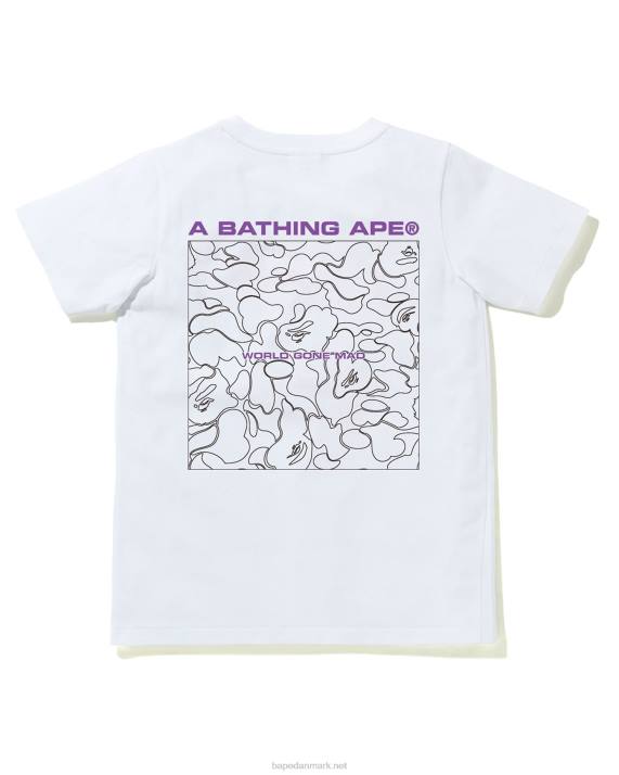 A Bathing Ape Kvinder line camo t-shirt HH6J926 hvid