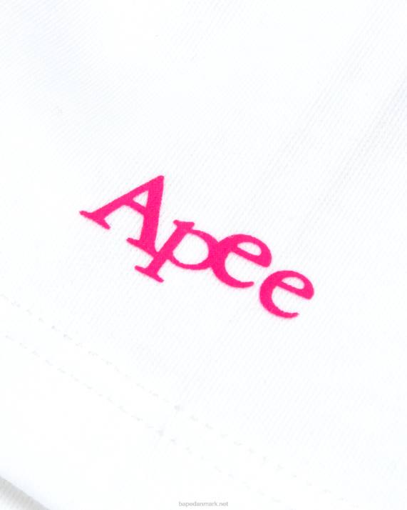 A Bathing Ape Kvinder logo bær t-shirt HH6J939 bleget hvid