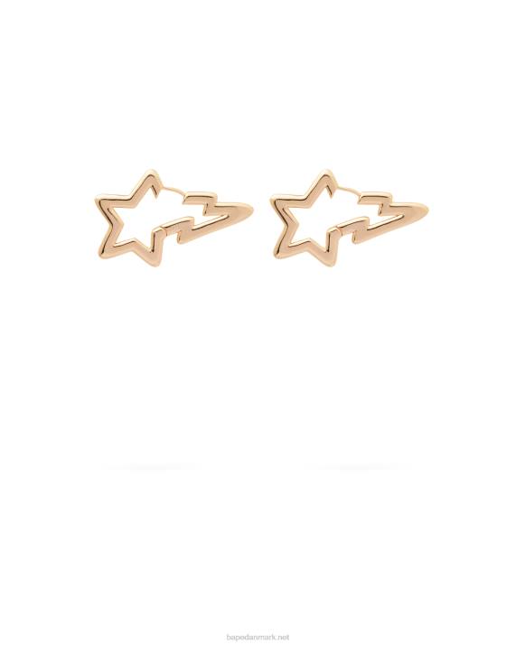 A Bathing Ape Kvinder logo krystal øreringe HH6J1112 guld