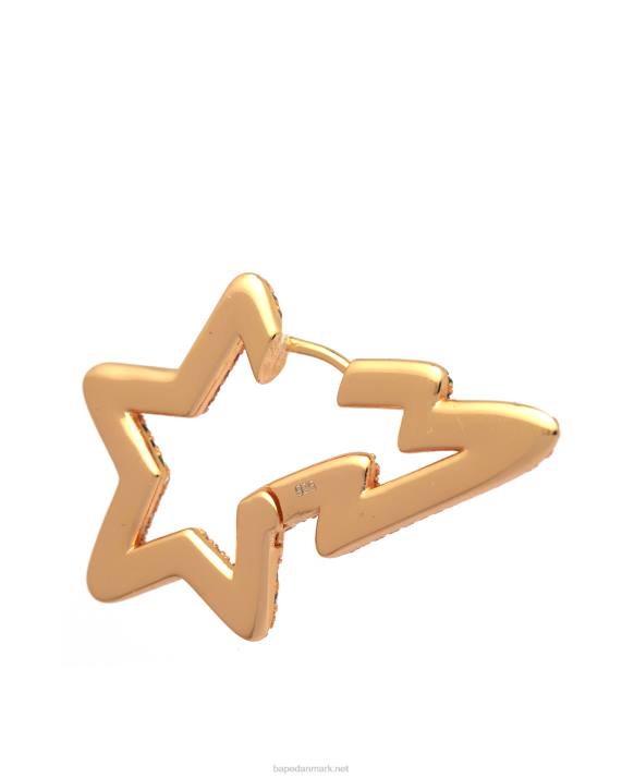 A Bathing Ape Kvinder logo krystal øreringe HH6J1112 guld