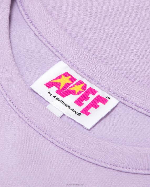 A Bathing Ape Kvinder logo printet slim cut t-shirt HH6J1057 lilla