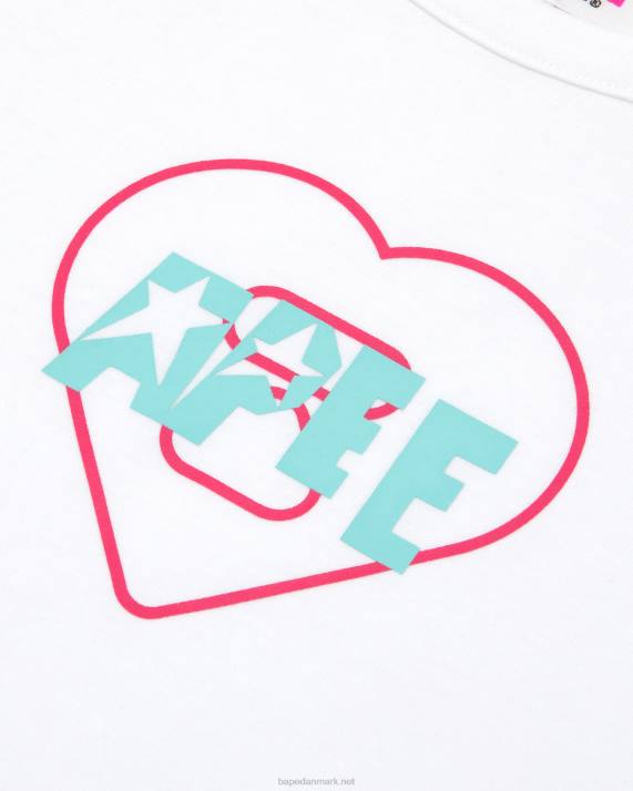 A Bathing Ape Kvinder logo printet slim cut t-shirt HH6J1058 hvid