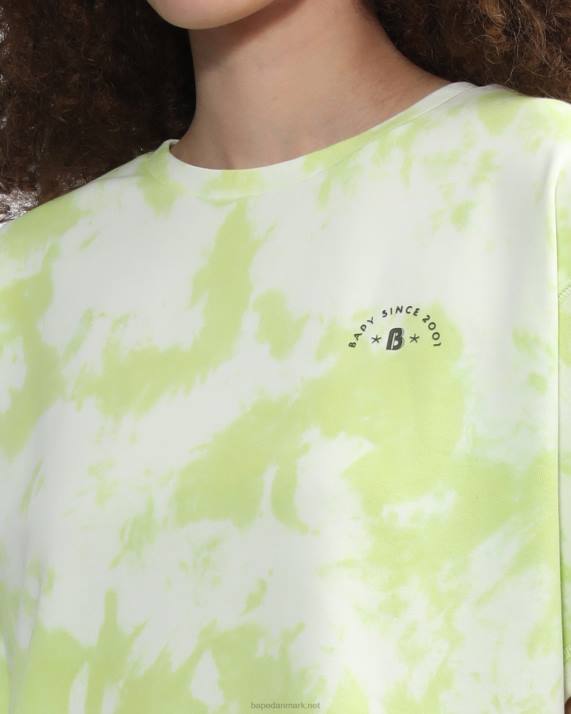 A Bathing Ape Kvinder logo tie-dye t-shirt HH6J790 lysegrøn