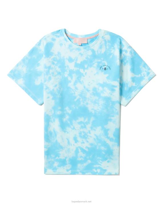 A Bathing Ape Kvinder logo tie-dye t-shirt HH6J791 blå