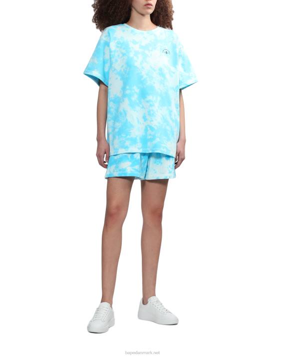 A Bathing Ape Kvinder logo tie-dye t-shirt HH6J791 blå