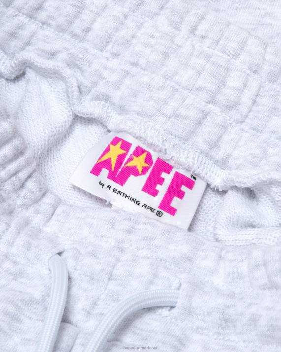 A Bathing Ape Kvinder lounge shorts med logo HH6J960 grå