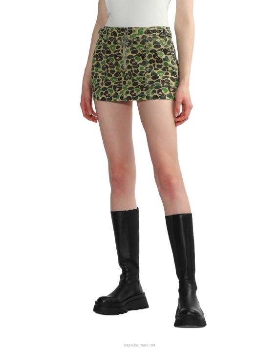 A Bathing Ape Kvinder mønster mini nederdel HH6J828 beige