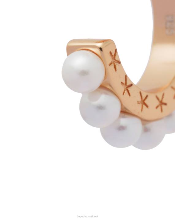 A Bathing Ape Kvinder perle clip ørering HH6J1121 guld