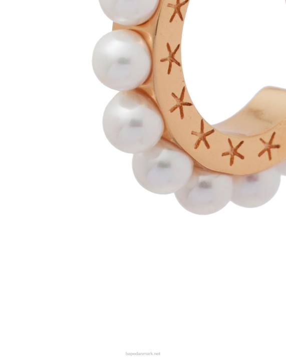 A Bathing Ape Kvinder perle clip ørering HH6J1121 guld