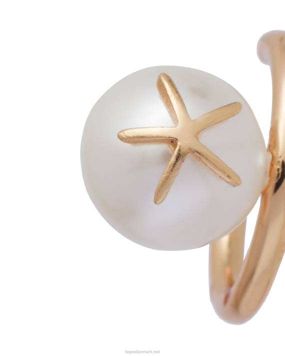 A Bathing Ape Kvinder perle og stjerne clip-on øreringe HH6J1127 guld