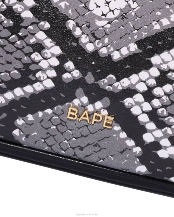 A Bathing Ape Kvinder slange mønster håndtaske HH6J1109 grå