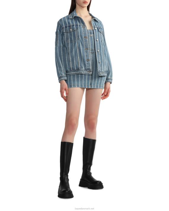 A Bathing Ape Kvinder stribet denim kjole HH6J832 denim