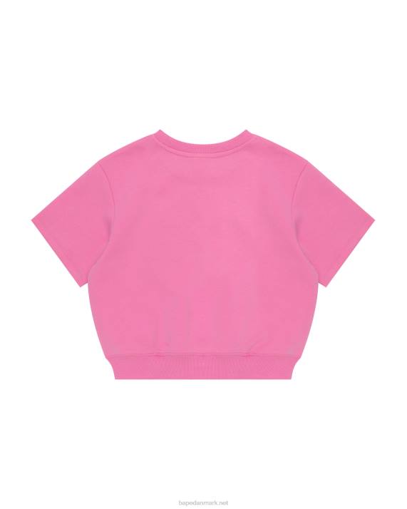 A Bathing Ape Kvinder sweatshirt med croppet logo HH6J944 lyserød