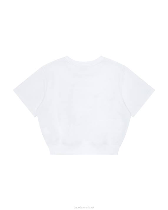 A Bathing Ape Kvinder sweatshirt med croppet logo HH6J945 hvid