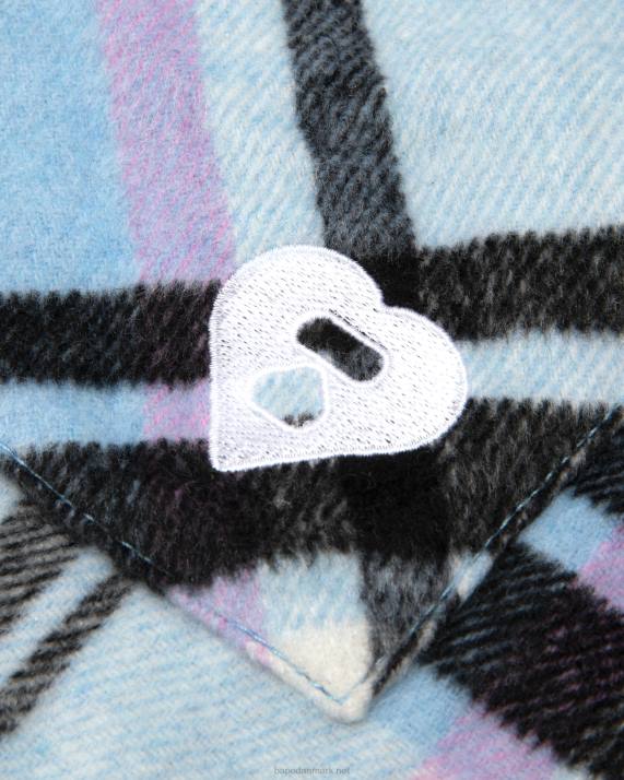 A Bathing Ape Kvinder ternet skjorte HH6J1024 blå