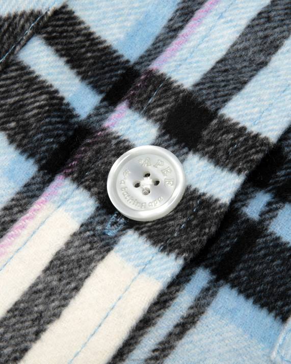 A Bathing Ape Kvinder ternet skjorte HH6J1024 blå