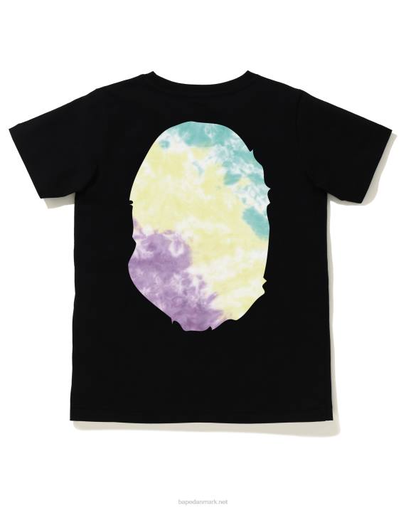 A Bathing Ape Kvinder tie-dye big head tee HH6J999 sort