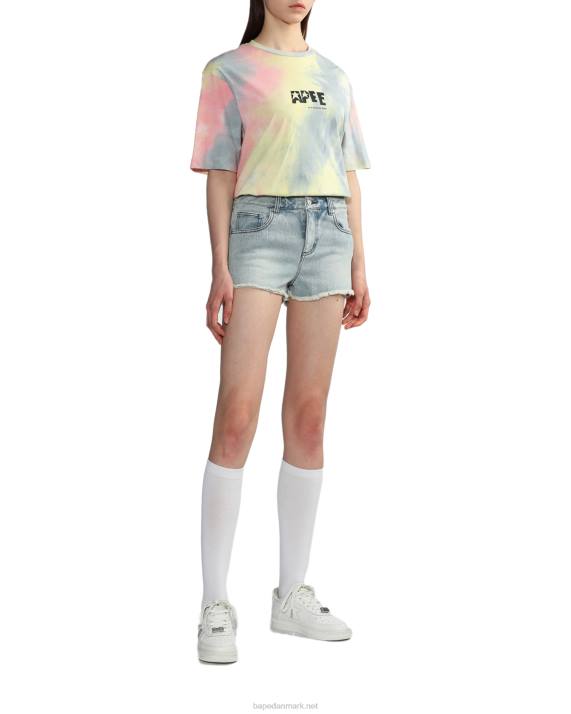 A Bathing Ape Kvinder tie-dye grafisk slids-t-shirt HH6J848 lyserød