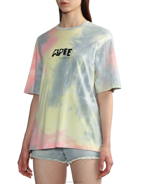 A Bathing Ape Kvinder tie-dye grafisk slids-t-shirt HH6J848 lyserød