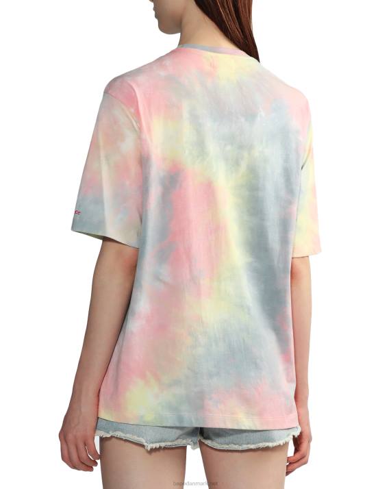 A Bathing Ape Kvinder tie-dye grafisk slids-t-shirt HH6J848 lyserød