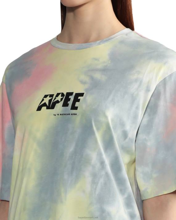 A Bathing Ape Kvinder tie-dye grafisk slids-t-shirt HH6J848 lyserød