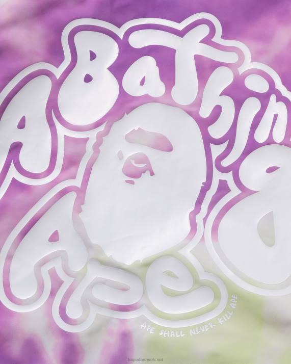 A Bathing Ape Kvinder tie-dye oversized hættetrøjejakke med fuld lynlås HH6J995 caise