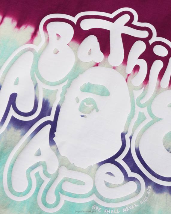 A Bathing Ape Kvinder tie-dye oversized t-shirt HH6J996 lilla