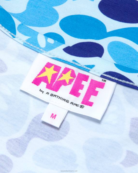 A Bathing Ape Kvinder trykt top HH6J936 blå