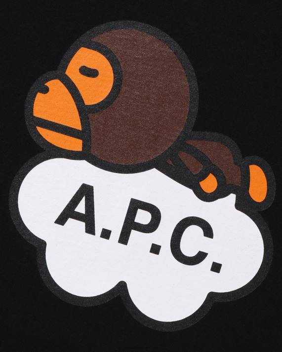 A Bathing Ape Kvinder x apc milo bred t-shirt HH6J902 sort