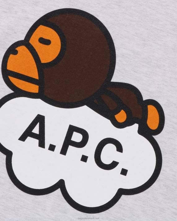 A Bathing Ape Kvinder x apc milo bred t-shirt HH6J903 grå