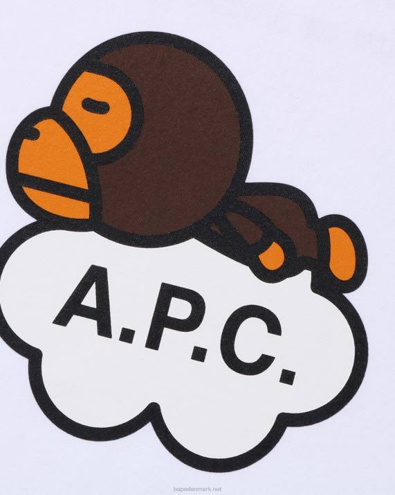 A Bathing Ape Kvinder x apc milo bred t-shirt HH6J904 hvid