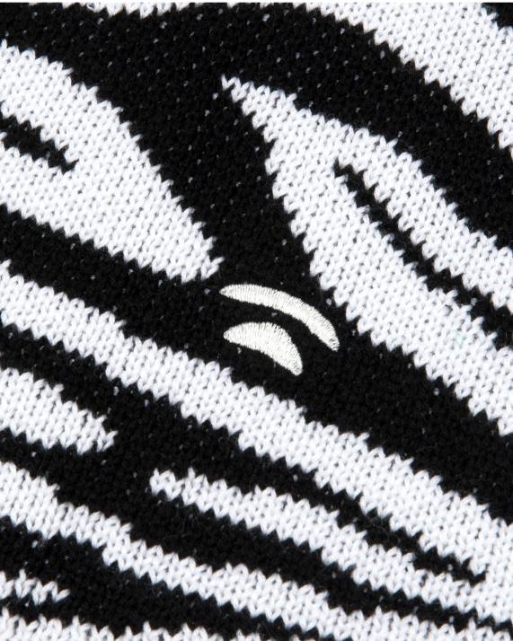 A Bathing Ape Kvinder zebra mønster strik nederdel HH6J1038 sort