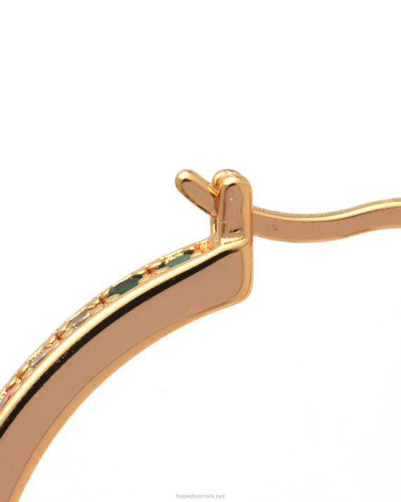 A Bathing Ape Kvinder øreringe i krystal med logo HH6J1113 guld