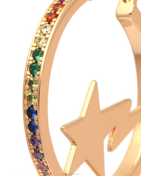 A Bathing Ape Kvinder øreringe i krystal med logo HH6J1113 guld