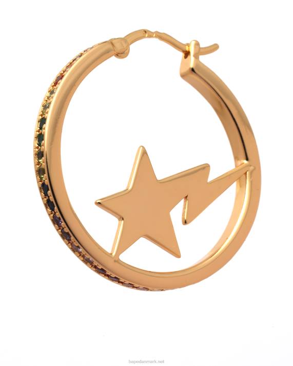 A Bathing Ape Kvinder øreringe i krystal med logo HH6J1113 guld